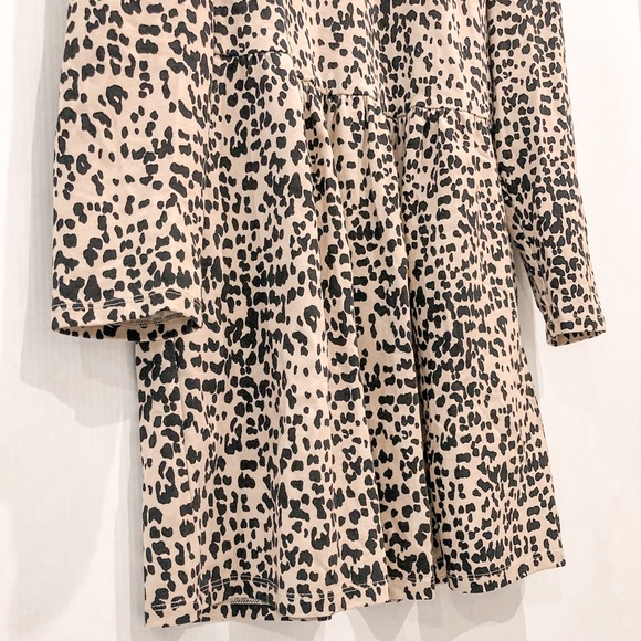 Rebecca Taylor La Vie Long Sleeve Dot Print Creme Brûlée Midi Dress Size  L - Picture 7 of 12